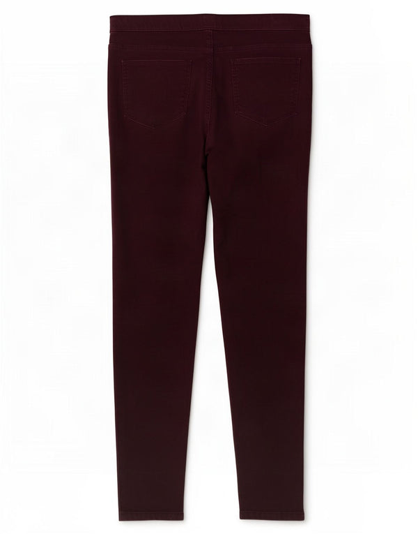 Marks & Spencer Dame Jegging Jeans UK 16 Large W36 L28 Bourgogne bomuld