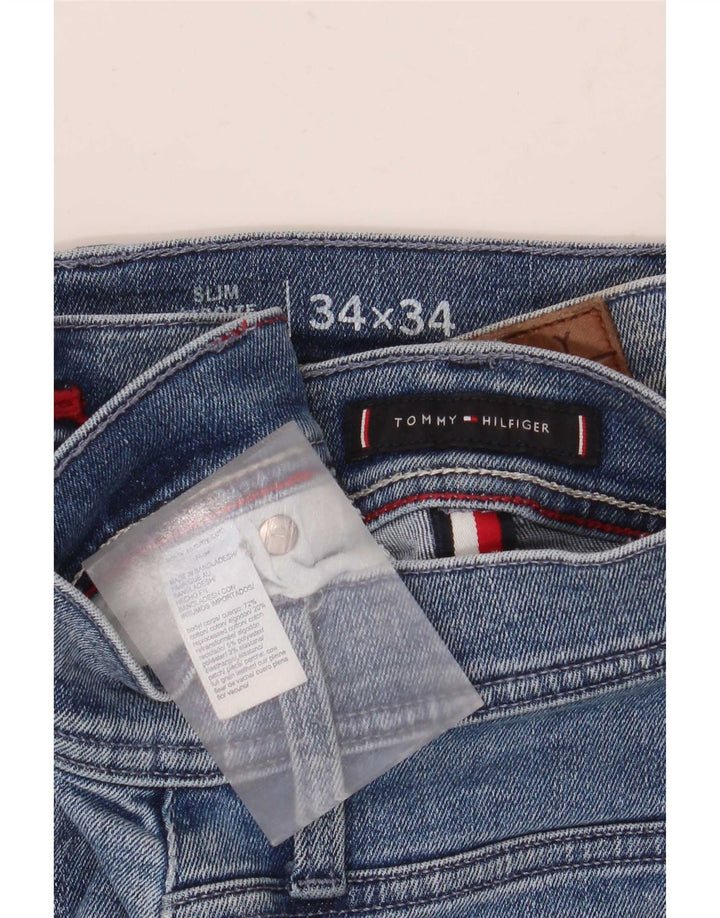 Tommy Hilfiger Herre Thavar Slim Jeans W34 L34 Blå Bomuld