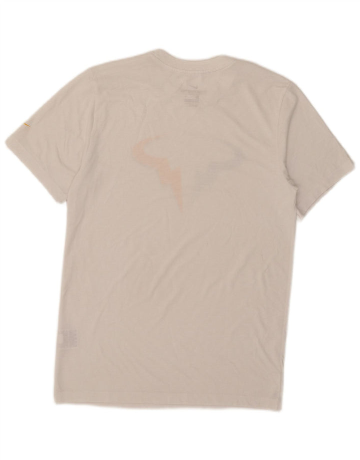 Nike Herre Dri Fit grafisk T-shirt top lille hvid polyester