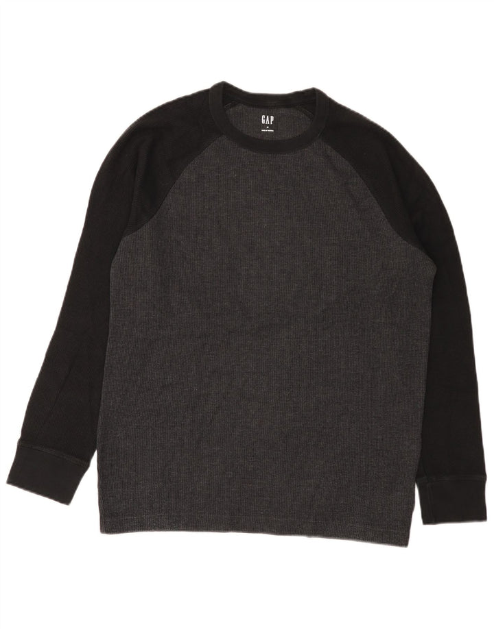 Gap Herre Sweatshirt Jumper Medium Grå Colourblock Bomuld