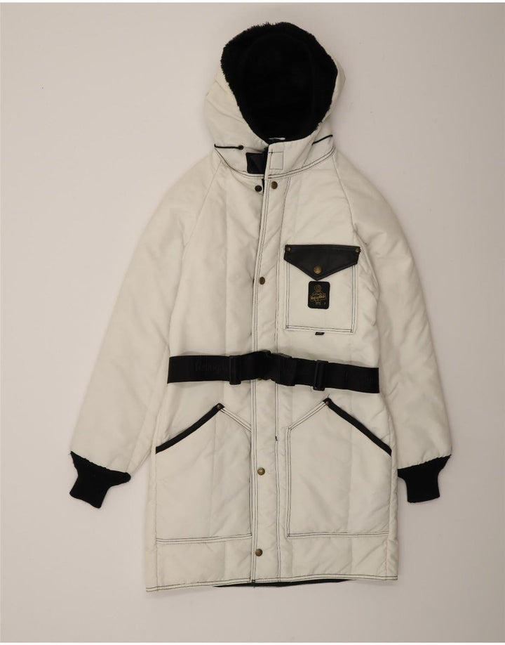 Refrigiwear Womens Cruzcampo Polstret Frakke UK 14 Medium Off White Colourblock