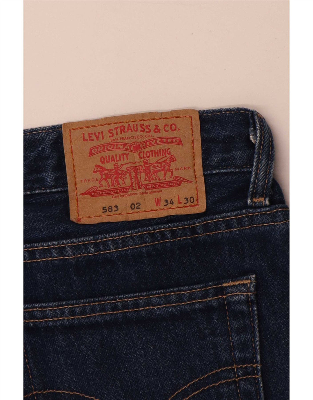 Levi's Herre 583 Straight Jeans W34 L30 Blå