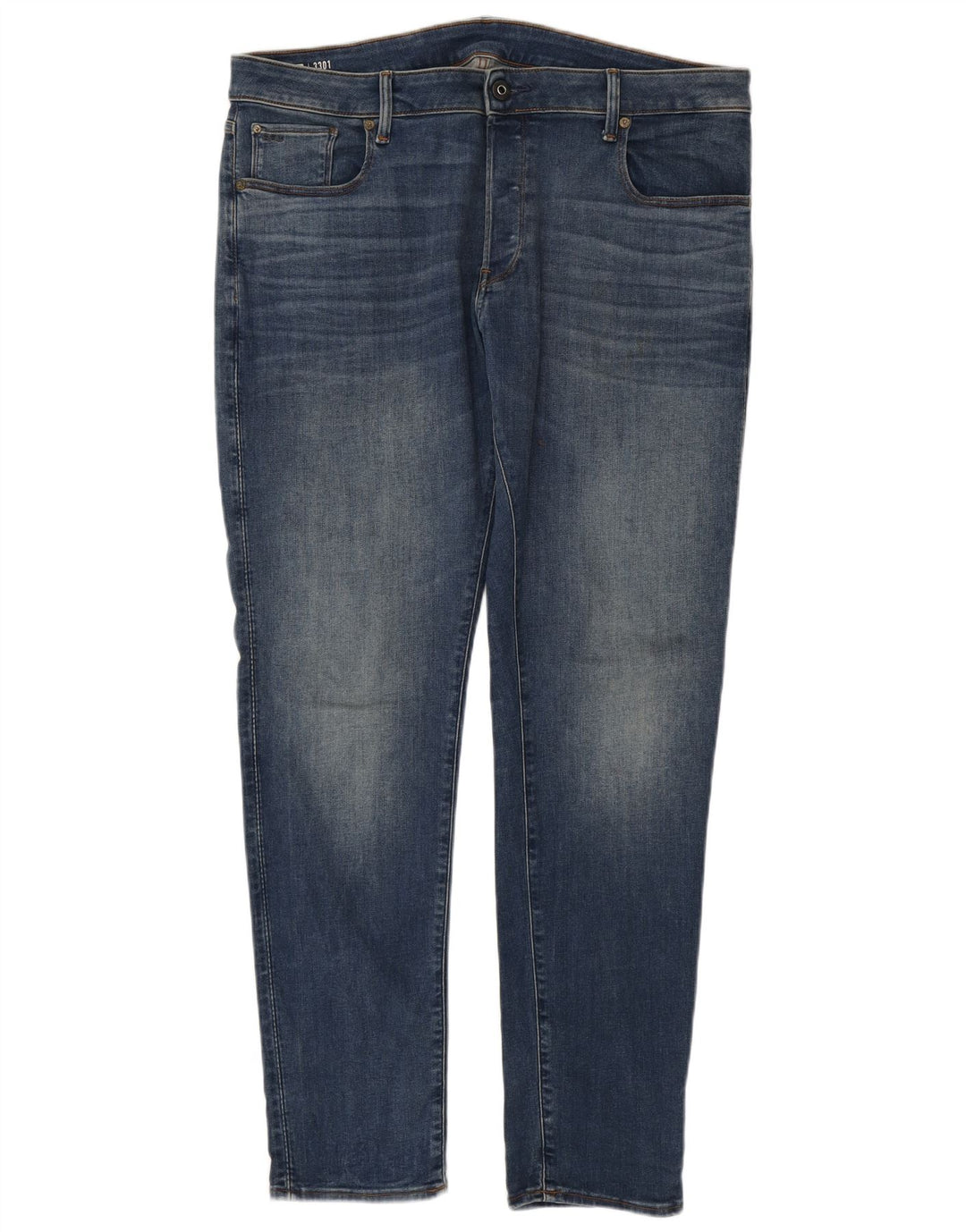 G-STAR Herre 3301 Slim Jeans W38 L34 Blå Bomuld