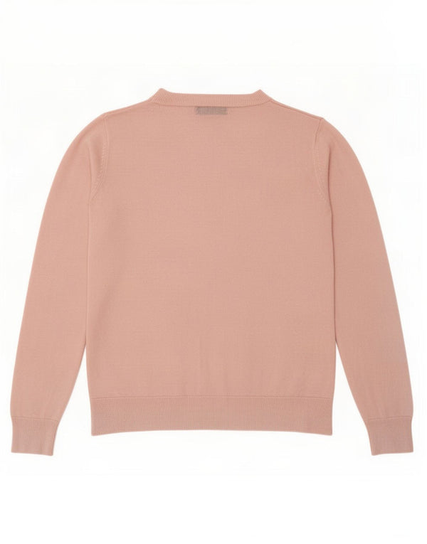 Marks & Spencer Womens Boat Neck Jumper Sweater UK 12 Medium Pink Acrylic