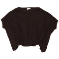 Zara Dame Batwing Oversized Bluse Top UK 10 Small Black Polyester