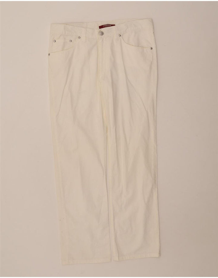 Carrera Mens 700 Regular Fit Casual Bukser Størrelse 33 Hvid Bomuld