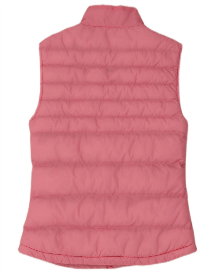 Jack Wills Womens Polstret Gilet UK 8 Small Pink Nylon