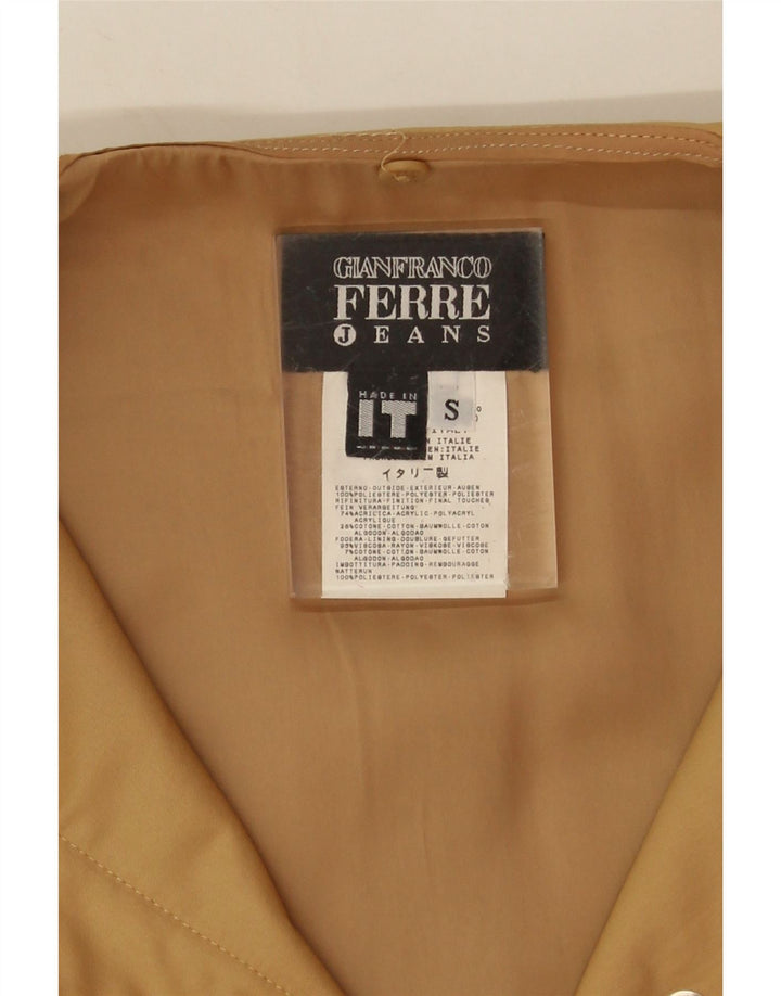 Gianfranco Ferre Dame Oversized Overfrakke UK 10 Small Beige Acryl