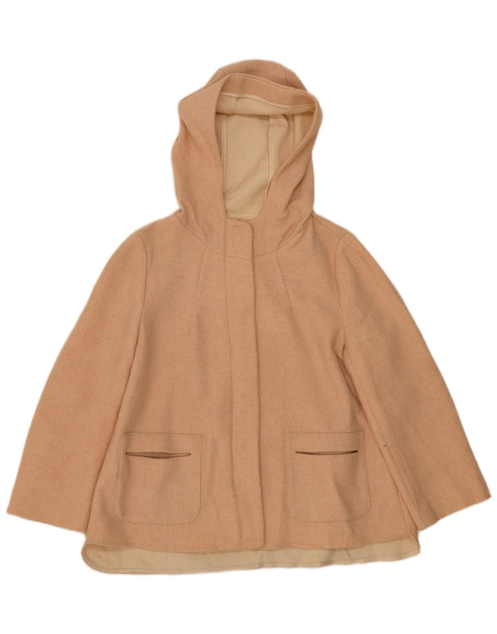 Zara Dame Hættefrakke UK 18 XL Beige Uld