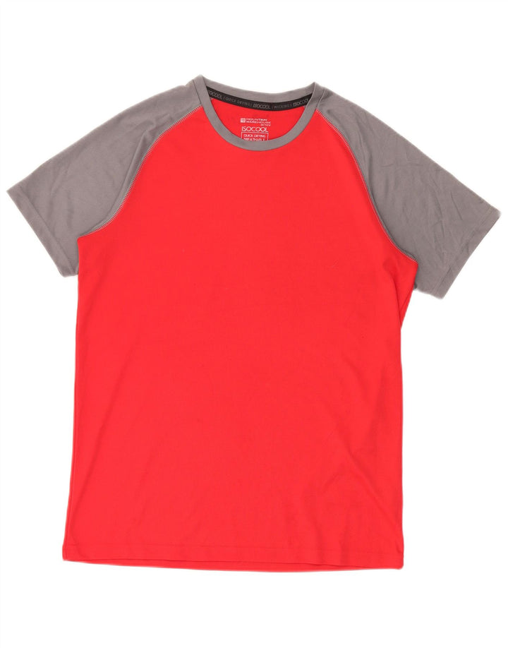 Mountain Warehouse Herre IsoCool T-Shirt Top Medium Rød Colourblock