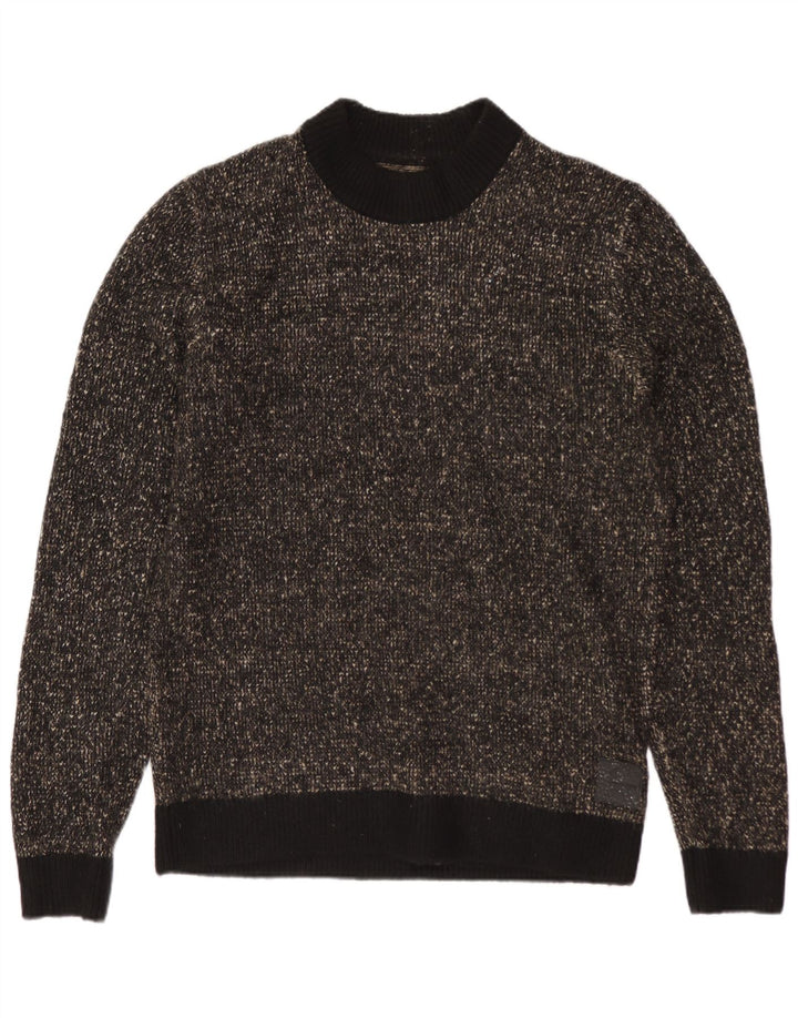 JACK & JONES Herre trøjetrøje med rund hals mellem sort Flecked polyester