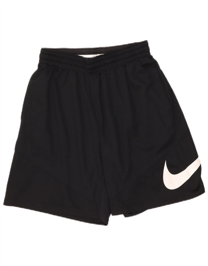 Nike Herre Dri Fit grafiske sportsshorts store sorte polyester