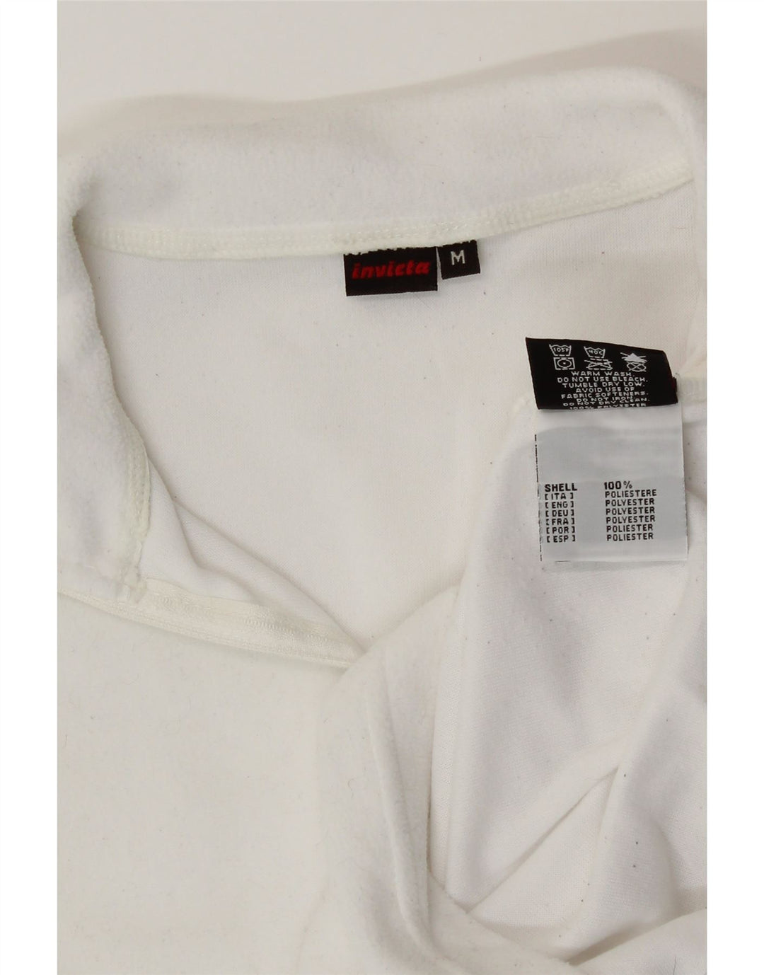 Invicta Fleece Jumper med lynlås til kvinder UK 14 Medium White Polyester
