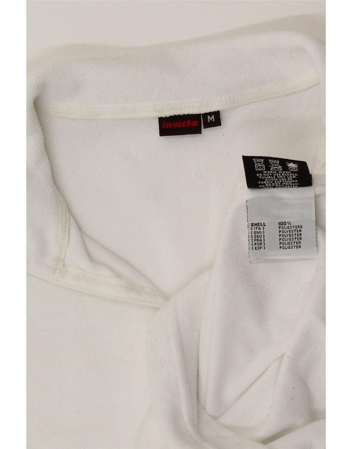 Invicta Fleece Jumper med lynlås til kvinder UK 14 Medium White Polyester