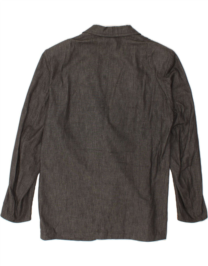CERRUTI 1881 Mens 2 Button Blazer Jacket IT 50 Large Grey Cotton Vintage Cerruti 1881 and Second-Hand Cerruti 1881 from Messina Hembry 