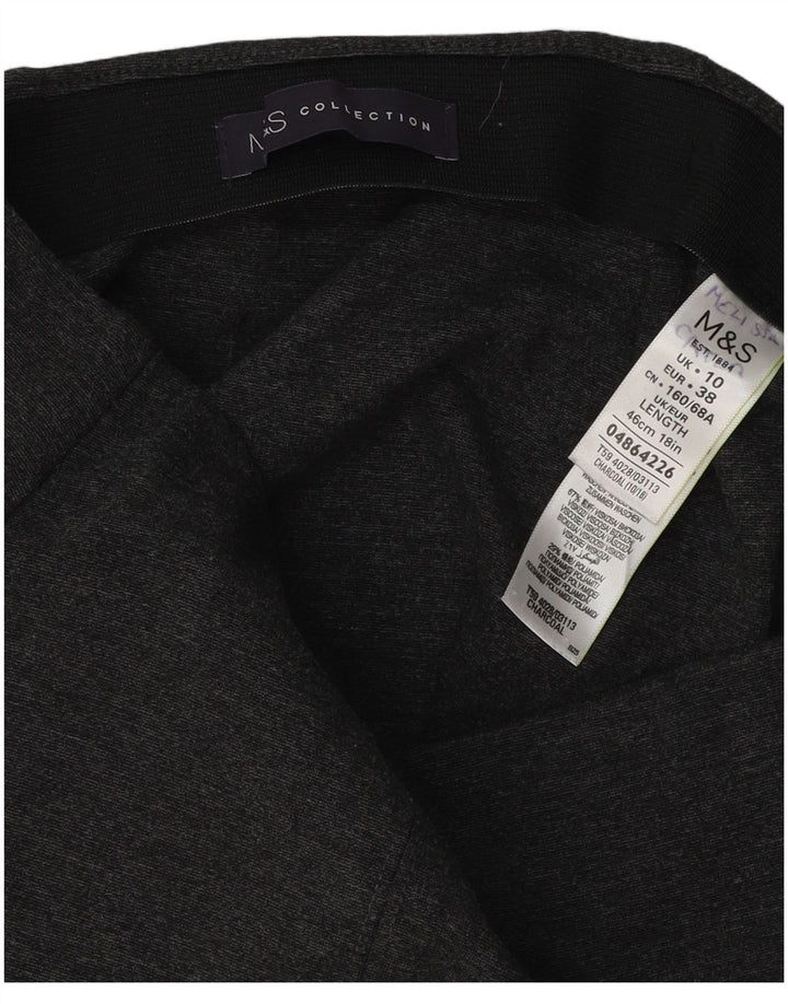 Marks & Spencer Dame Mini-nederdel UK 10 Small W30 Grå Viscose