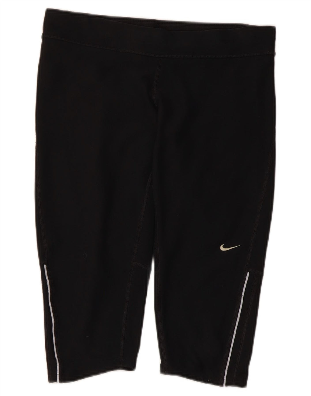 NIKE Dame Dri Fit Capri Leggings UK 12 Medium Sort Polyester