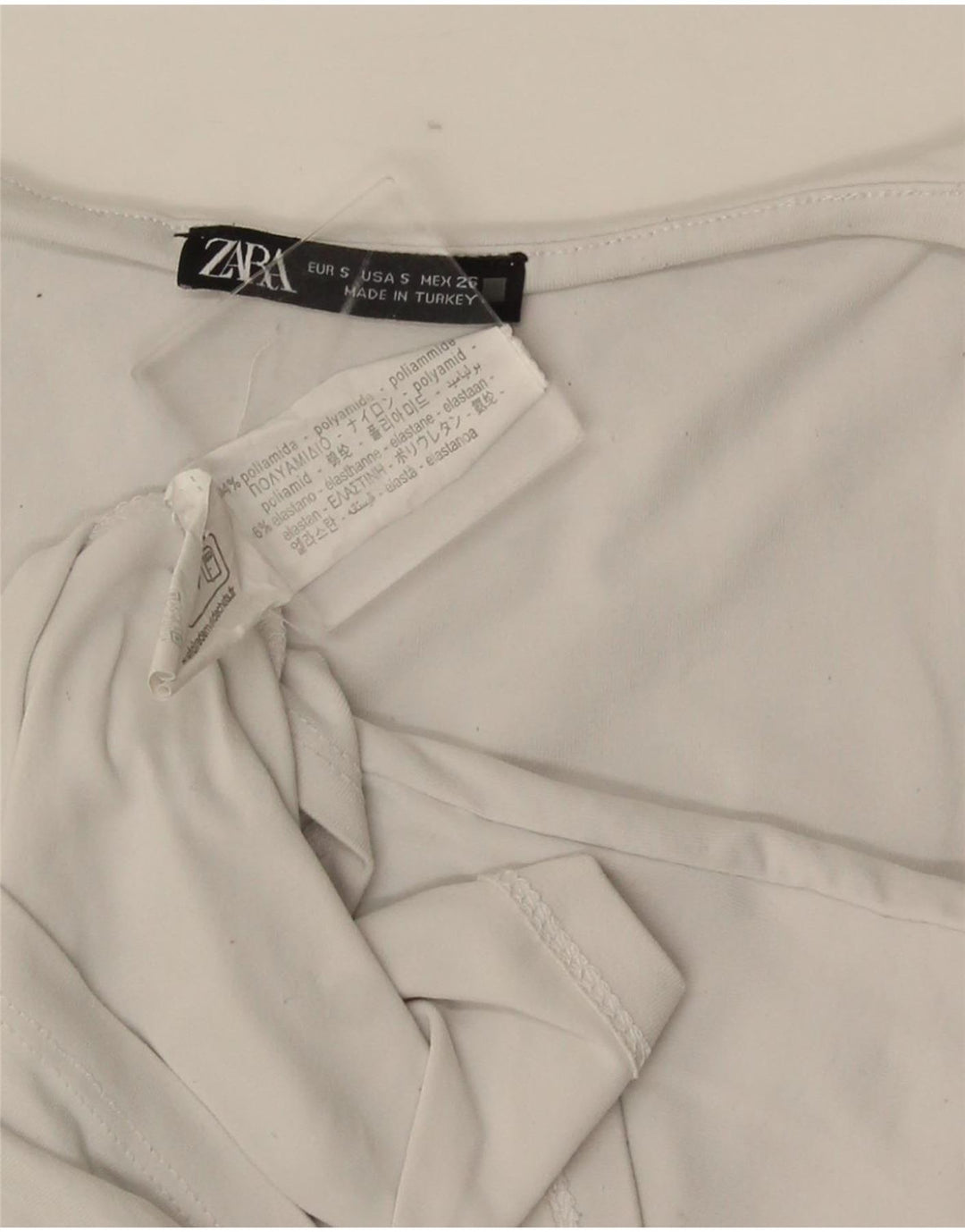 Zara Damevest Top UK 8 Lille Hvid Polyamid