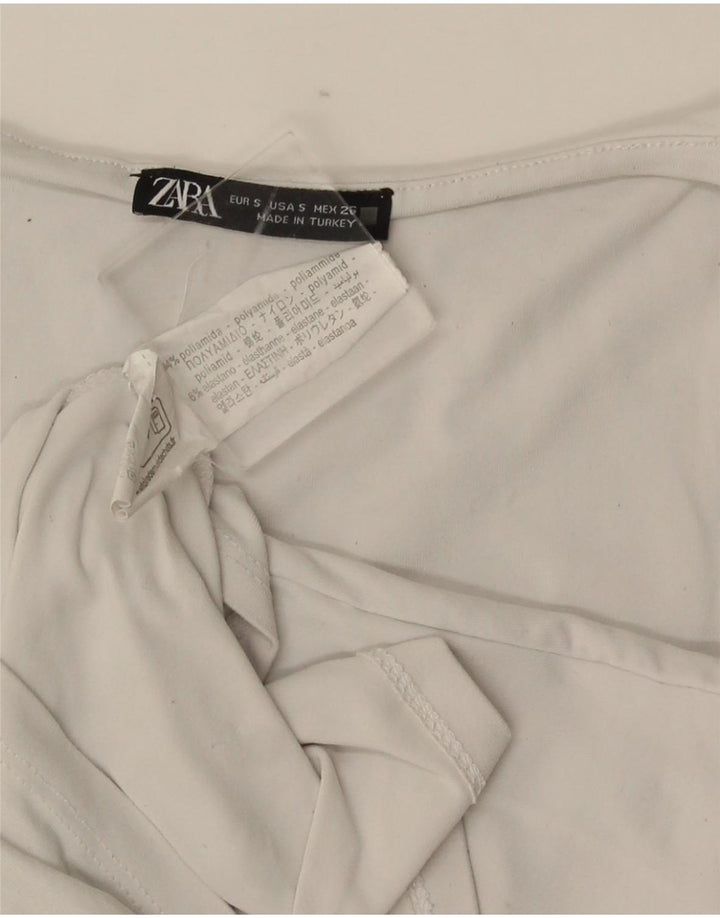 Zara Damevest Top UK 8 Lille Hvid Polyamid
