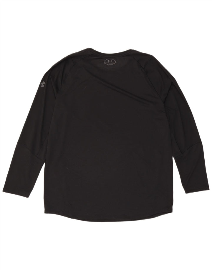 Under Armour Herre Heat Gear Top Langærmet 2XL Sort