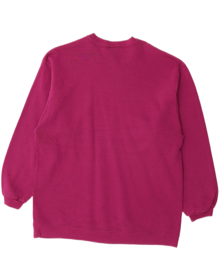 RUSSELL ATHLETIC Mens Sweatshirt Jumper Large Burgundy Cotton