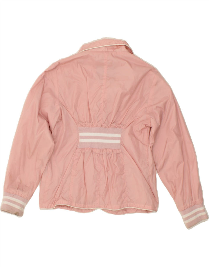 AMERICANINO Girls 3 Button Blazer Jacket 7-8 Years Pink Nylon Vintage Americanino and Second-Hand Americanino from Messina Hembry 
