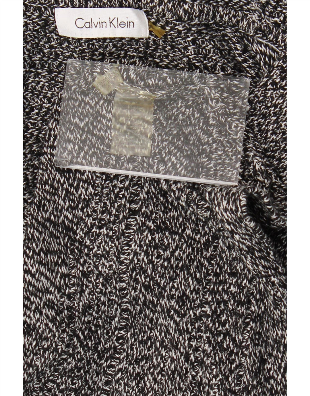 CALVIN KLEIN Dame Rullehalstrøje DK 14 Stor Grå Flecked