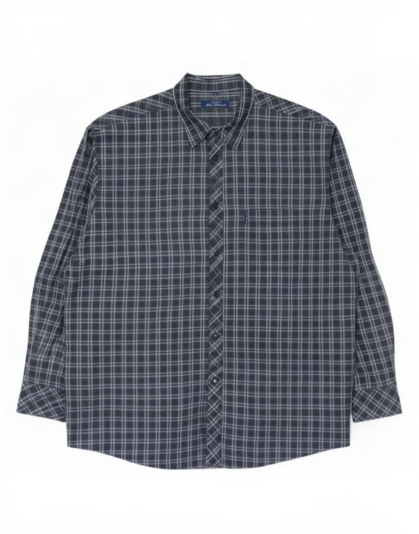 Ben Sherman Mens Shirt 2XL Grey Check Cotton