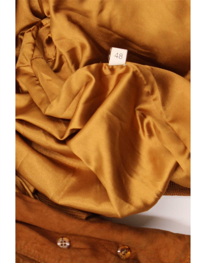 Vintage herre ruskind bomberjakke IT 48 Medium Beige Læder