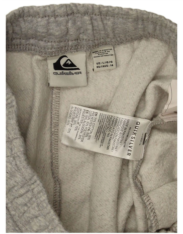 QUIKSILVER Drenge Grafisk træningsdragt Bukser Joggers 13-14 år Large Grå