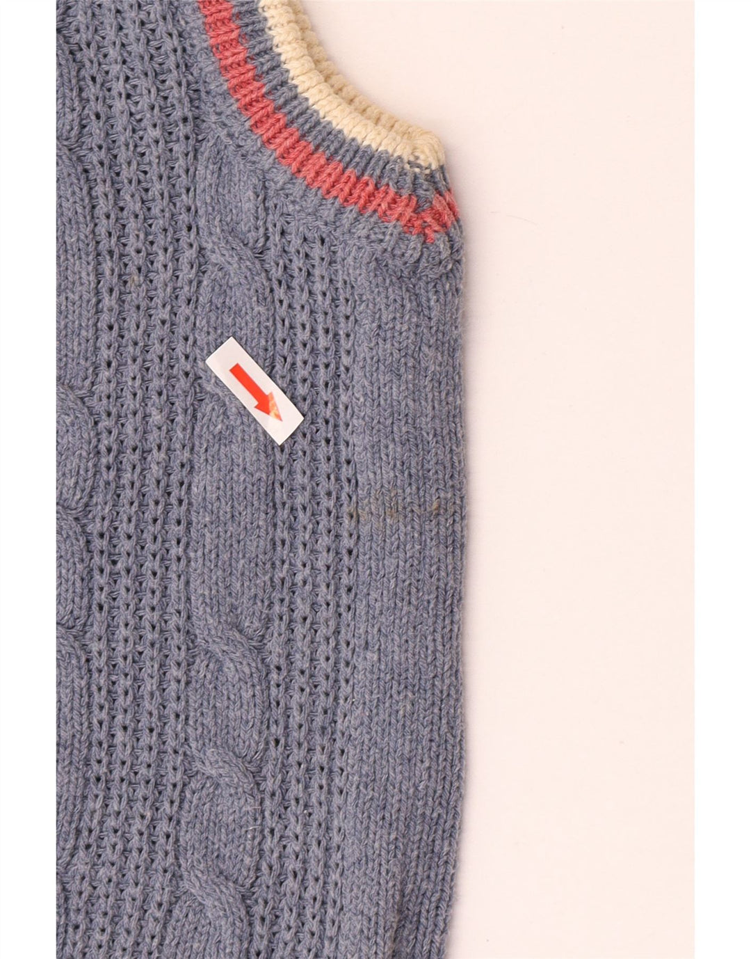 Vintage herrevest tanktop stor blå bomuld