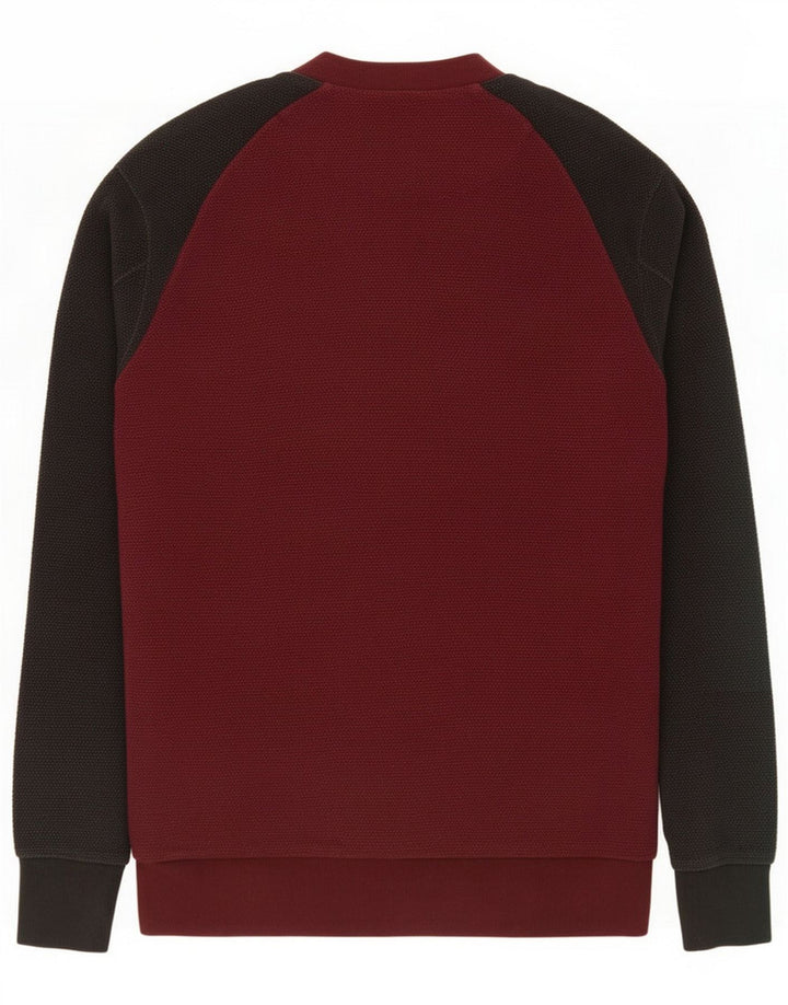 Zara Træningsdragt til mænd, topjakke Medium Burgundy Colourblock Cotton