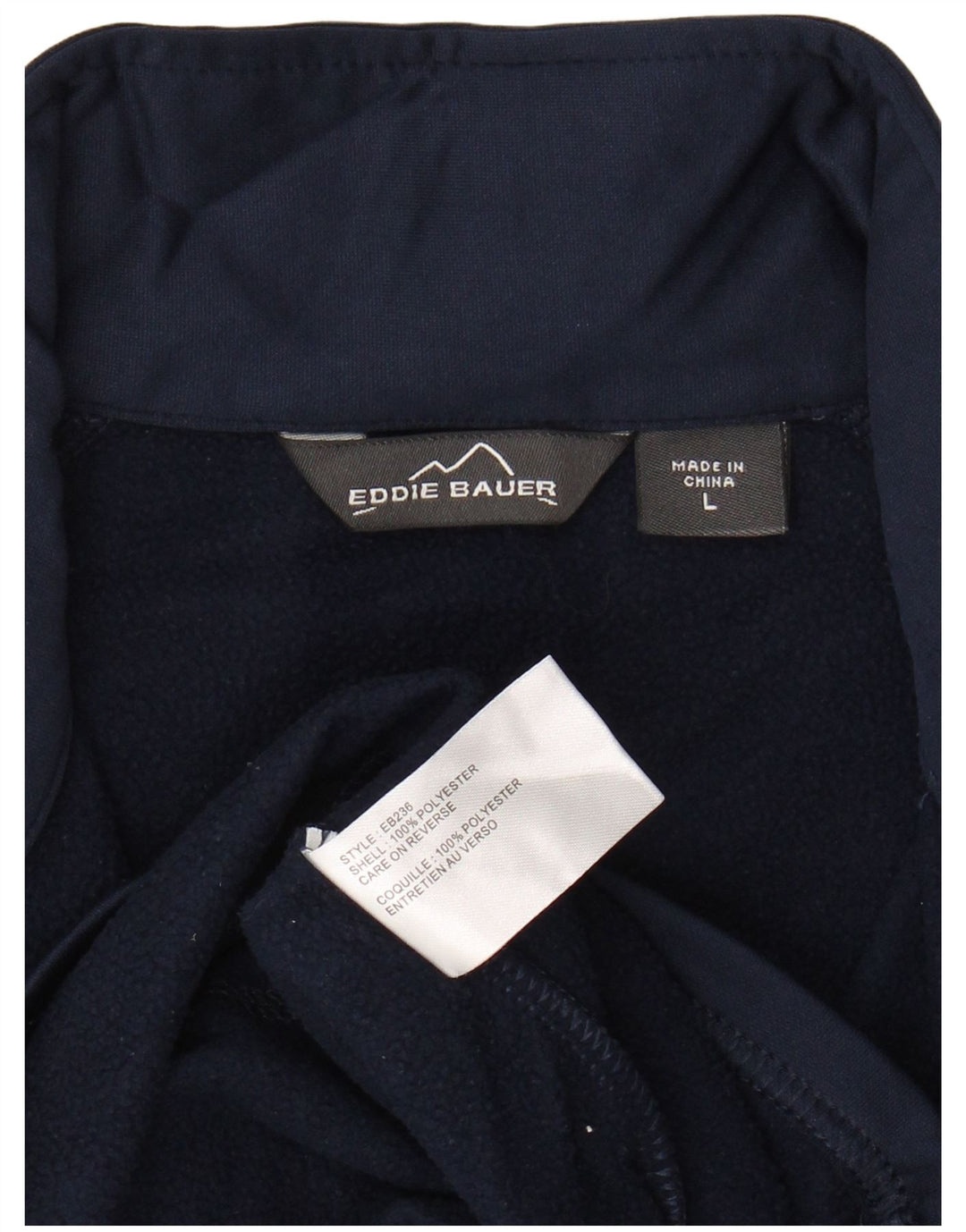 EDDIE BAUER Sweatshirt med lynlås til mænd, stor marineblå polyester