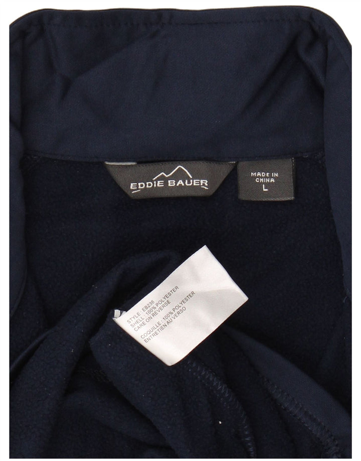 EDDIE BAUER Sweatshirt med lynlås til mænd, stor marineblå polyester