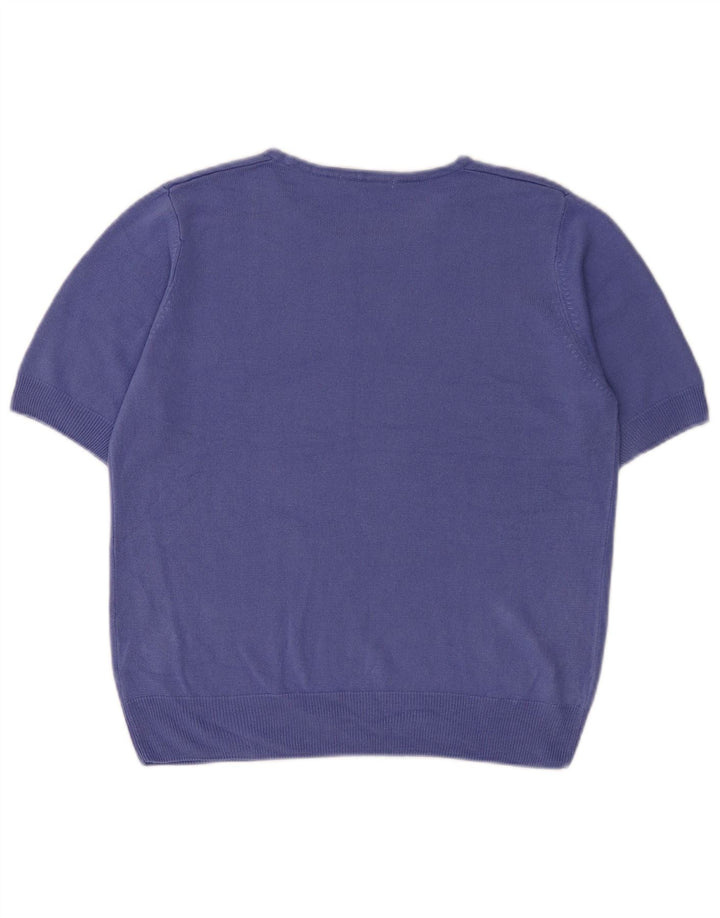 Marks & Spencer Dame Boat Neck Jumper Sweater UK 14 Medium Purple