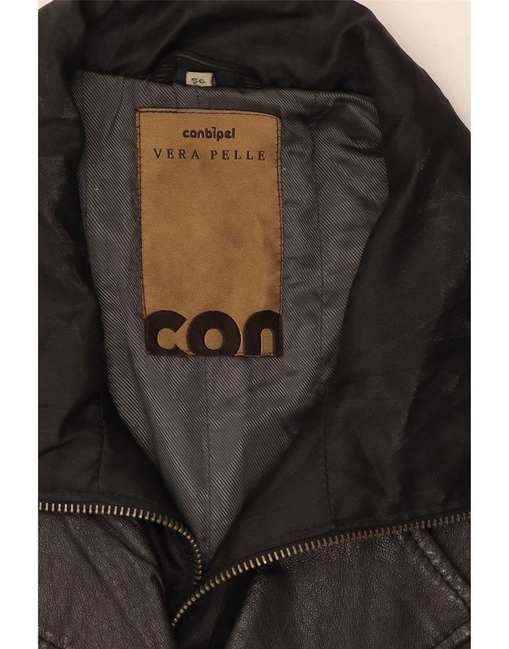 Conbipel Herre Læderjakke IT 56 2XL Sort
