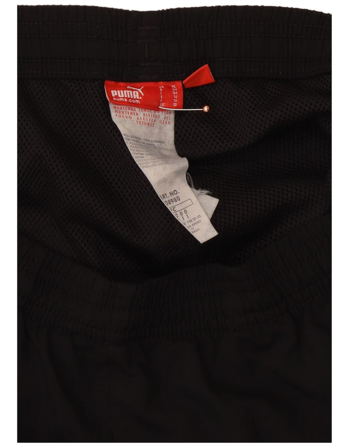 PUMA drenge grafiske bermuda sportsshorts 13-14 år sort polyester
