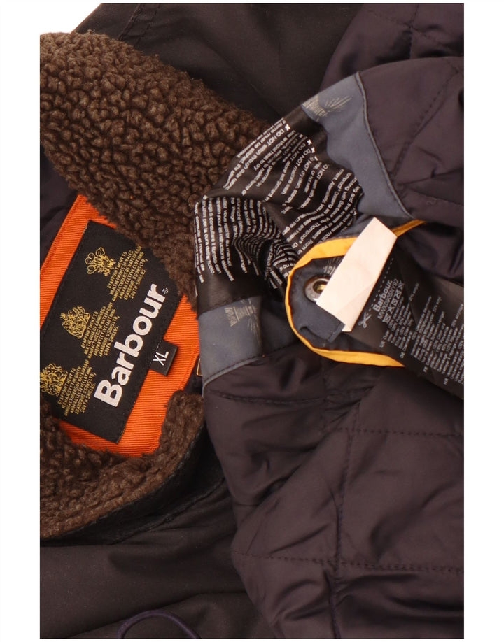 Barbour Herre vokset bomuldsjakke UK 42 XL Sort bomuld