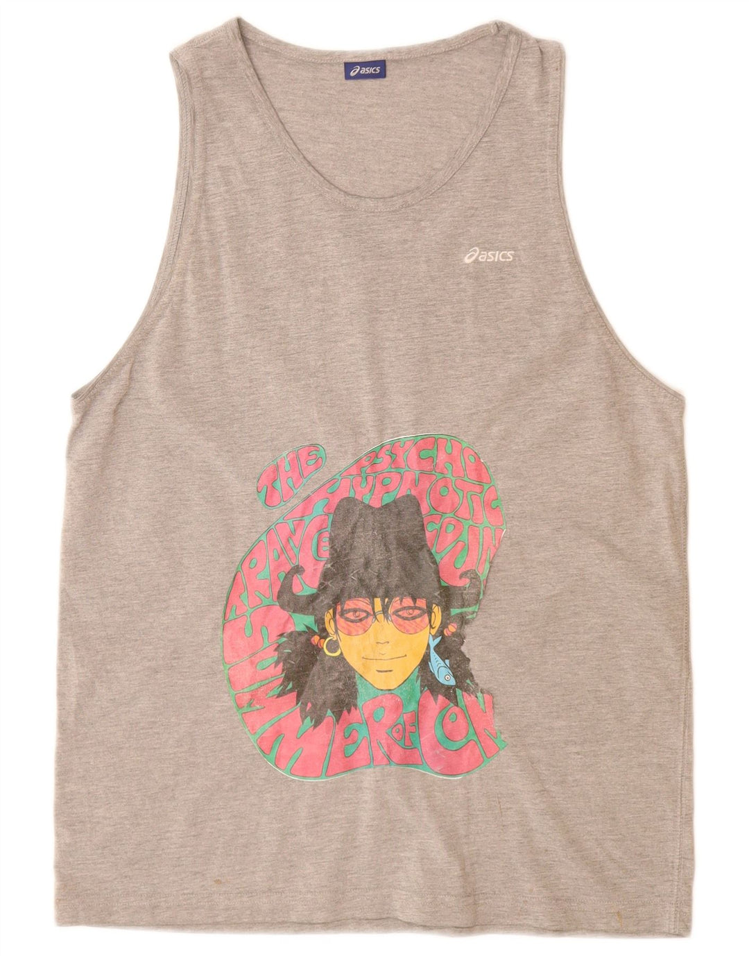 ASICS Piger Grafisk Vest Top 15-16 år XL Grå Flecked