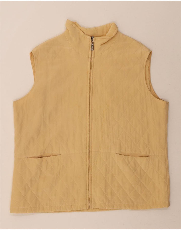 CHERIE Womens Quilted Gilet IT 52 2XL Beige Polyester Vintage cherie and Second-Hand cherie from Messina Hembry 