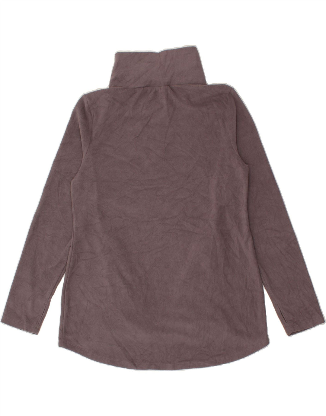 EDDIE BAUER Womens Zip Neck Fleece Jumper UK 14 Medium Grey Polyester Vintage Eddie Bauer and Second-Hand Eddie Bauer from Messina Hembry 