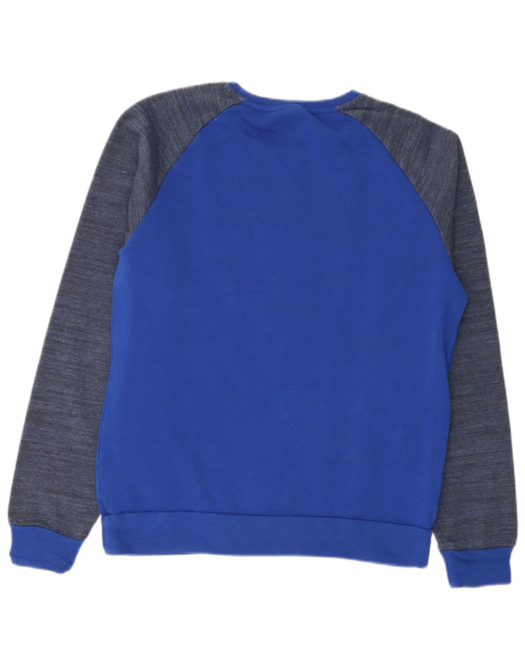 Adidas Herre Neo Graphic Sweatshirt Jumper Medium Blue Colourblock Bomuld