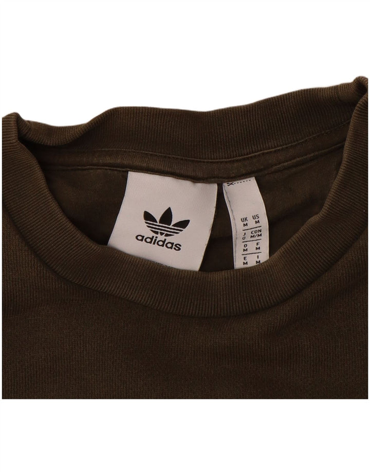 ADIDAS Grafisk sweatshirt til mænd Medium Khaki Bomuld