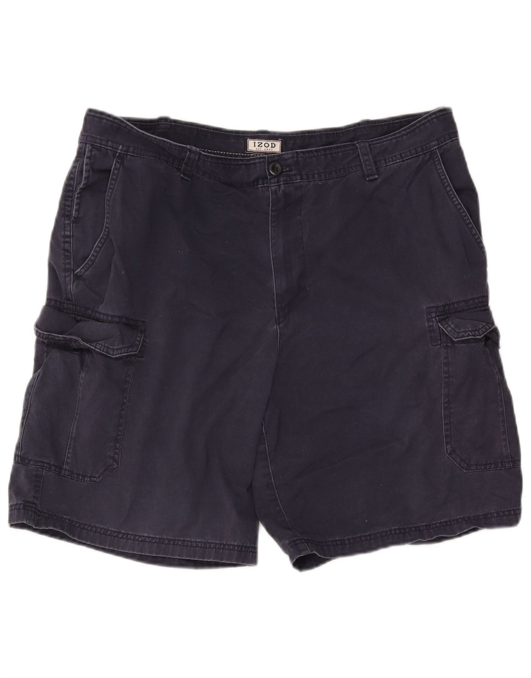 Izod Herre Cargo Shorts W38 XL Marineblå Bomuld