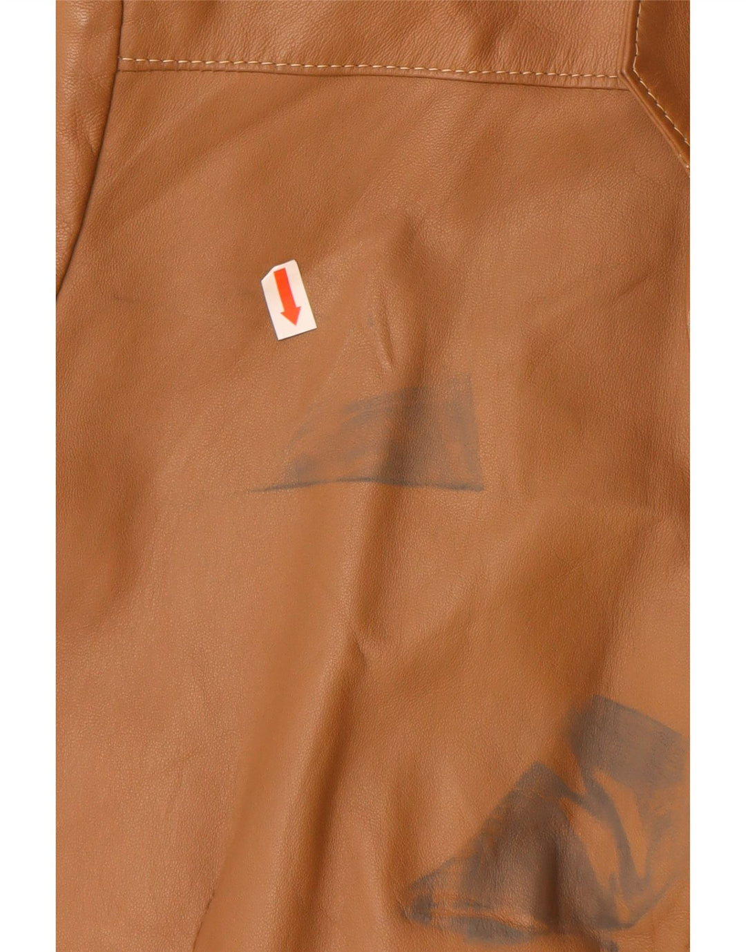 VINTAGE Herre 2-knaps læderblazerjakke IT 48 Medium Beige Læder