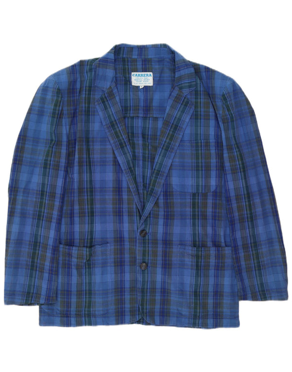 Carrera Herre 2 Button Blazer Jacket UK 40 Large Blue Check