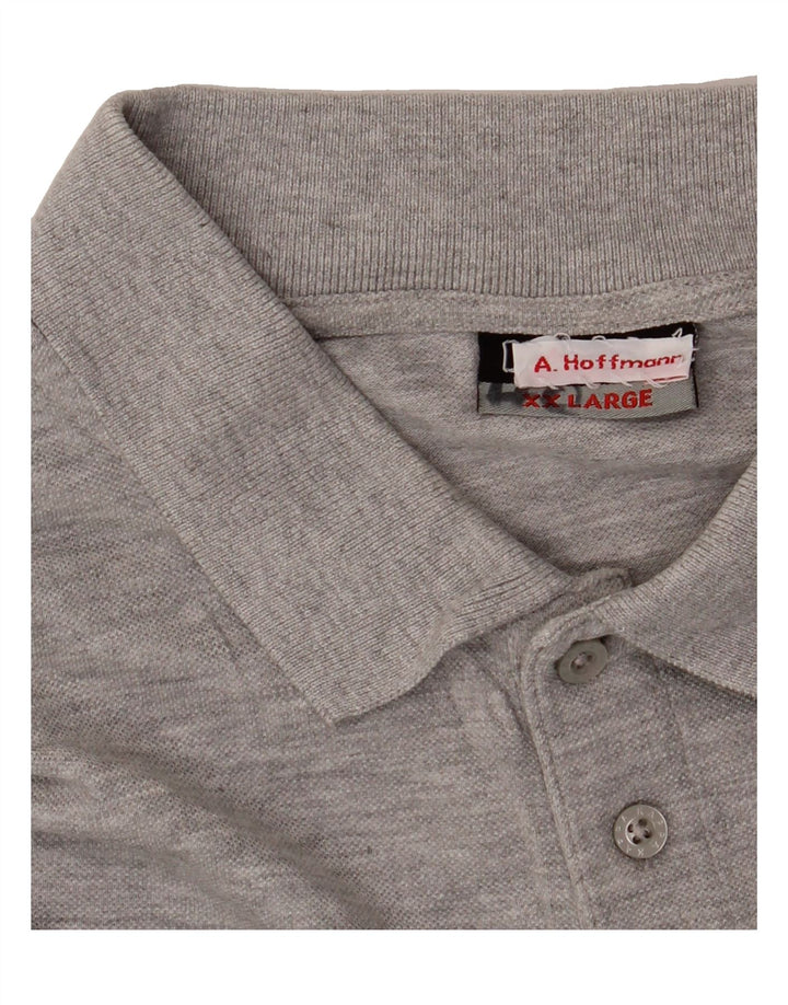KAPPA Mens Polo Shirt 2XL Grey Cotton Vintage Kappa and Second-Hand Kappa from Messina Hembry 