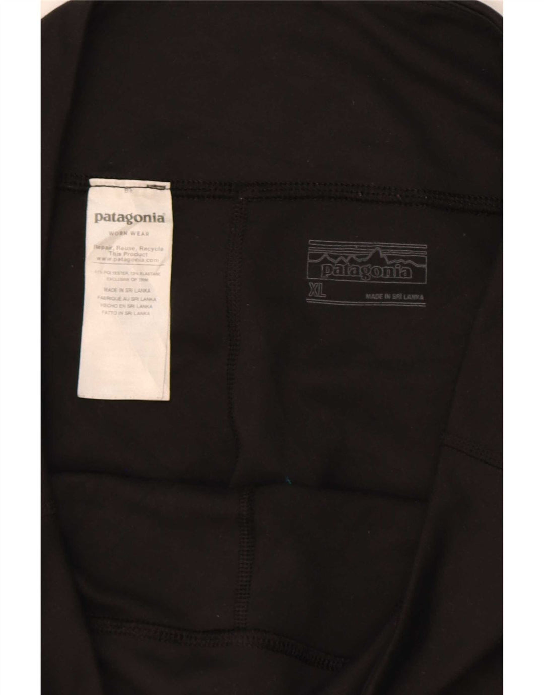 Patagonia Dame Leggings UK 18 XL Sort Polyester