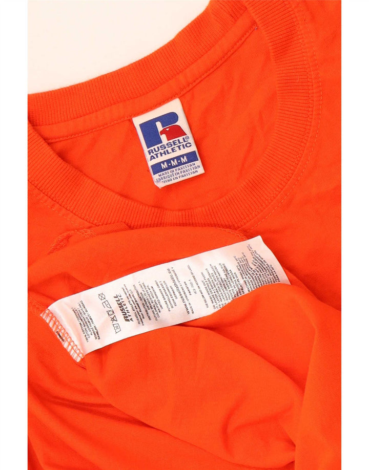 Russell Athletic Herre grafisk T-shirt Top Medium Orange Bomuld