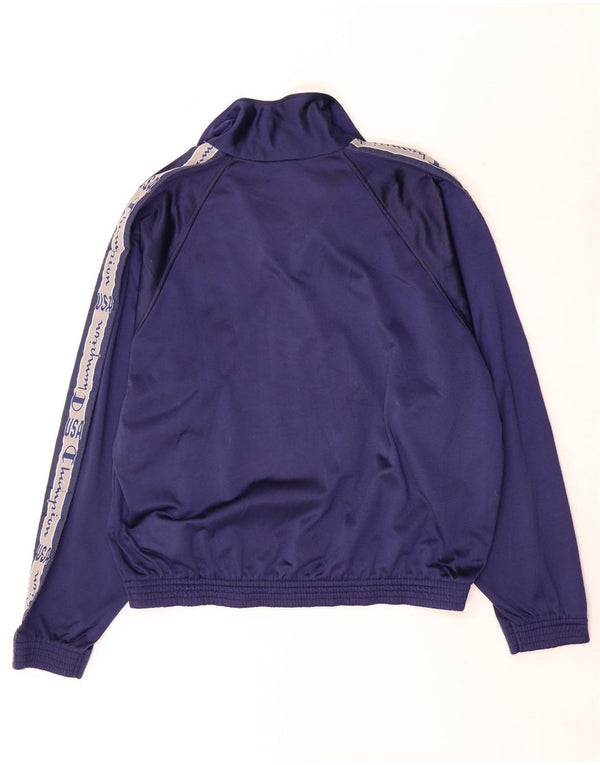 Champion Herre grafisk træningsdragt Topjakke Medium Navy Blue Colourblock